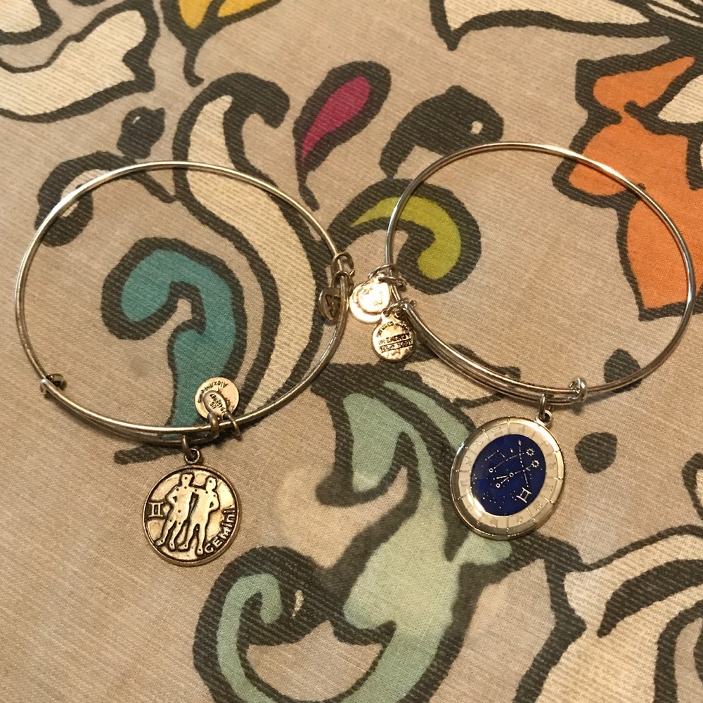 Alex and Ani "gemini" charm bracelets